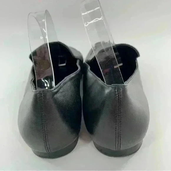 Via Spiga flats size 11 41 black leather minimalist Academia slip on loafers - Picture 4 of 14